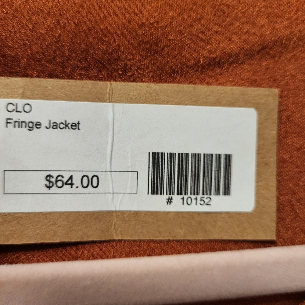 NWT By Together Suede-Look Rust Fringe Jacket - Picture 6 of 7